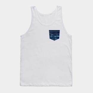 Pocket- electric ink stripes Tank Top